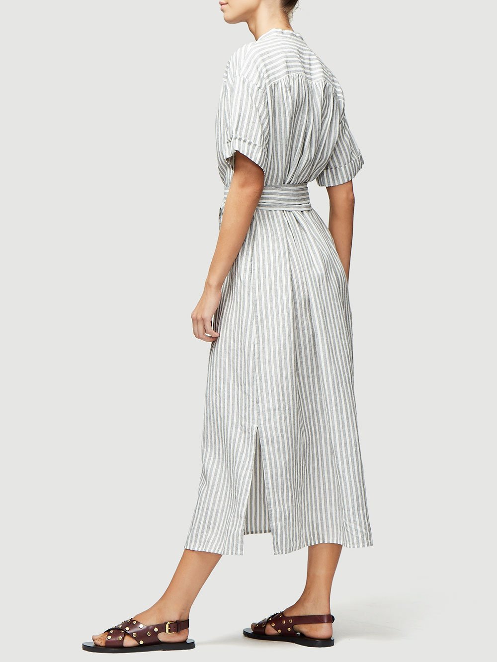 FRAME - Button Up Wrap Dress in Off ...